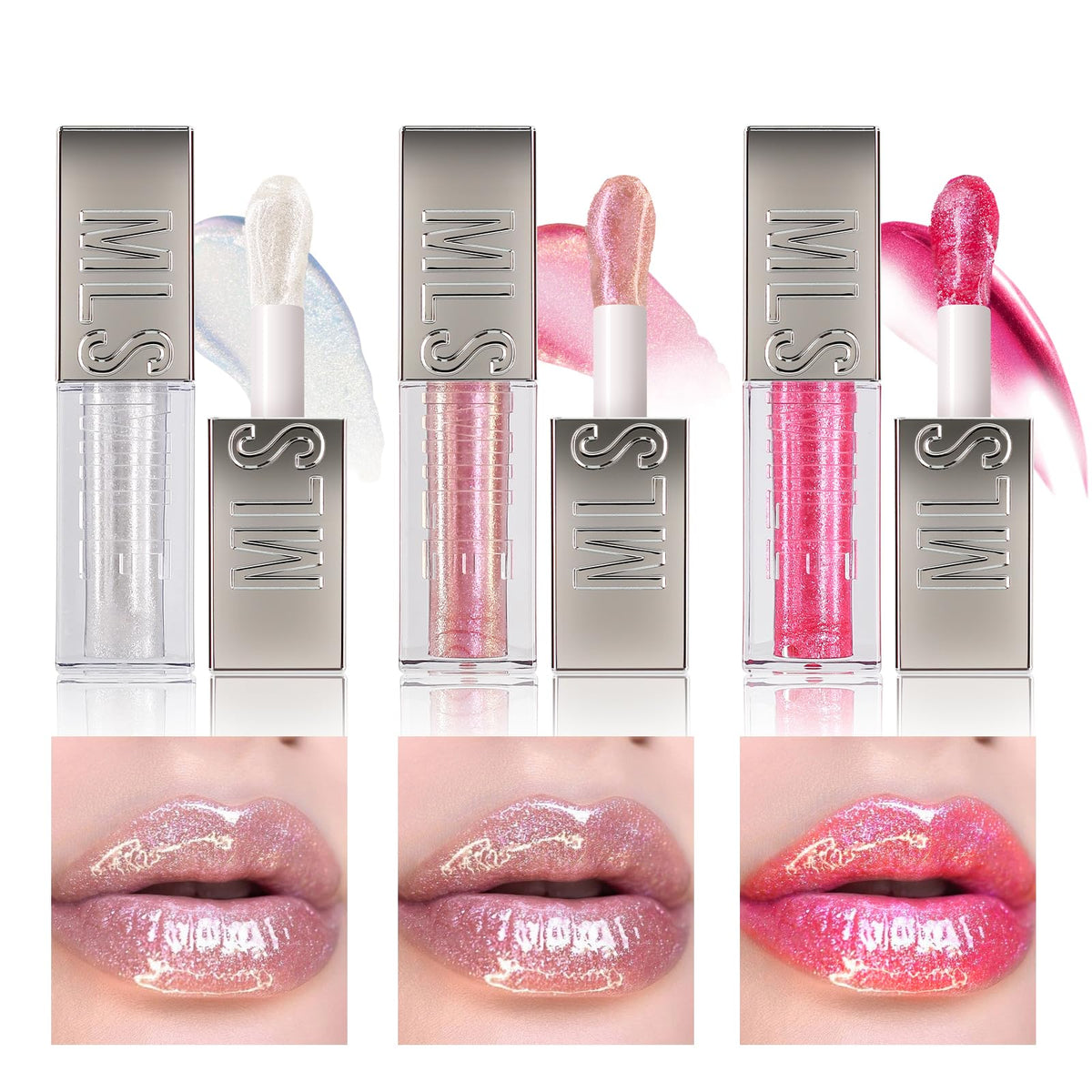High-Shine Glitter Gloss Trio — 3 Piece Set